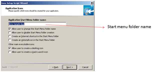 Application Icons screen